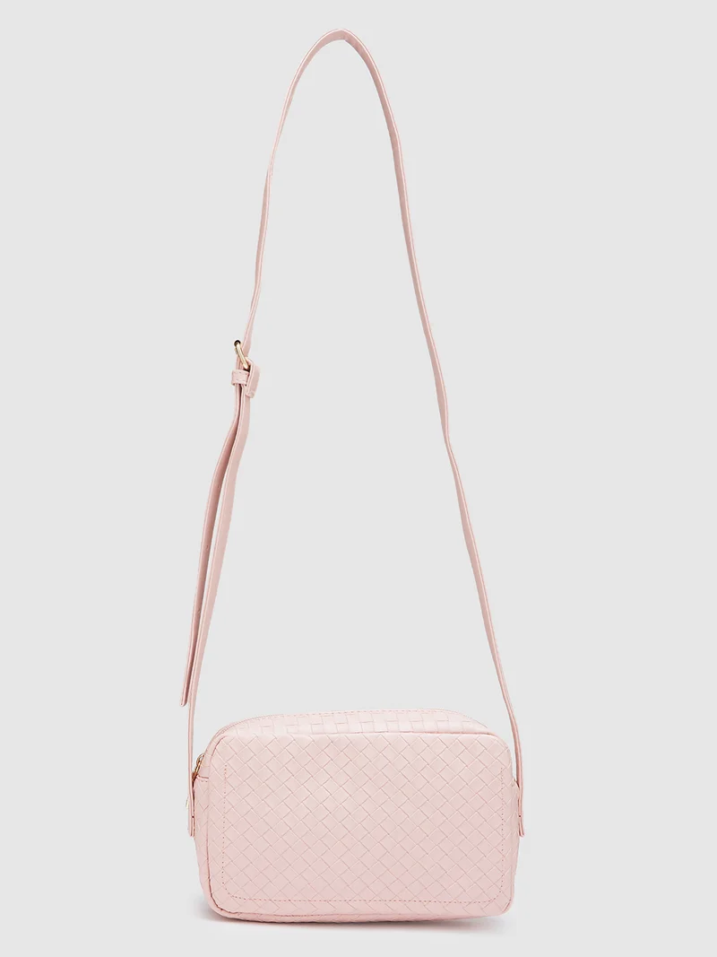 جلو باص Globus Women Dusty Pink Textured Casual Sling Bag